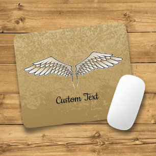 Tapis de souris aux ailes beige