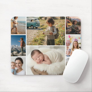 Tapis de souris avec collage photo personnalisé po
