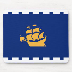 Tapis de souris avec drapeau de la ville de Québec