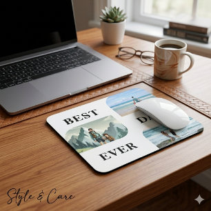 Tapis de souris avec photo de papa et design à tro