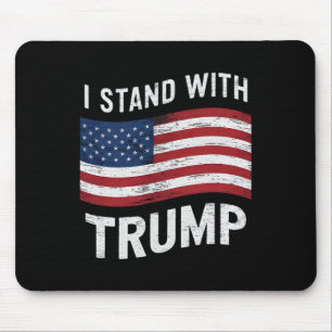 Tapis De Souris Avec Trump Drapeau Américain Hommes Femme Usa Vint