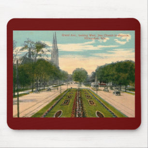 Tapis De Souris Avenue grande., cru de Milwaukee, le Wisconsin