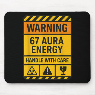 Tapis De Souris Avertissement 67 Aura Énergie Manipuler avec soin