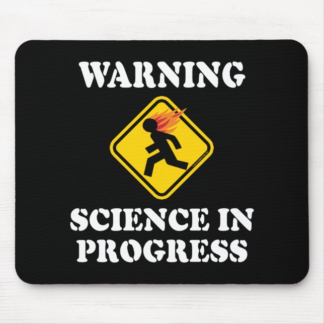 Tapis De Souris Avertissement Science en cours Signal - Funny Scie (Devant)