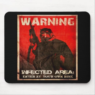Tapis De Souris Avertissement : Secteur infecté Mousepad