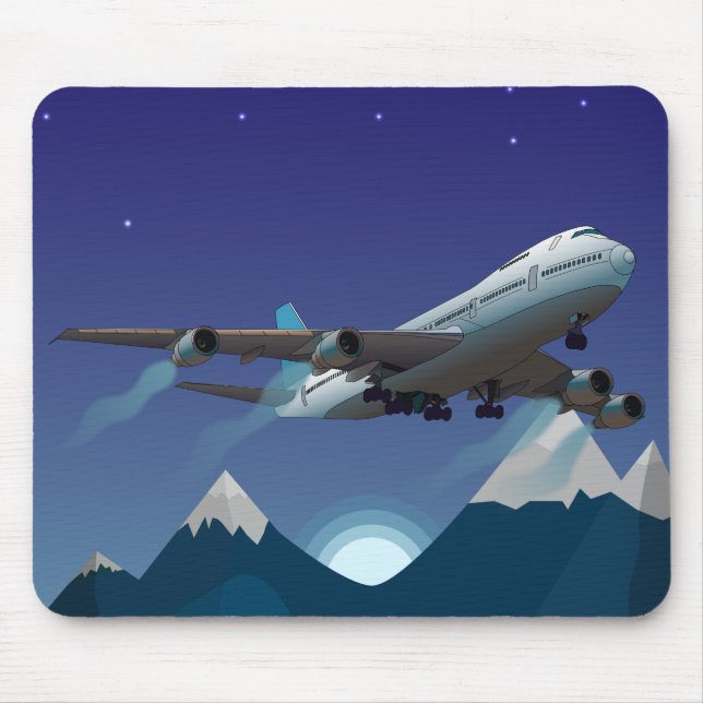 Tapis De Souris Avion. Jumbo jet. (Devant)
