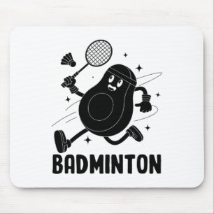 Tapis De Souris Avocado Jouer Badminton Saine Cuisine végétarienne