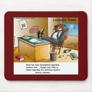 Tapis De Souris Avocat de divorce Rick London Muskrat Comic 