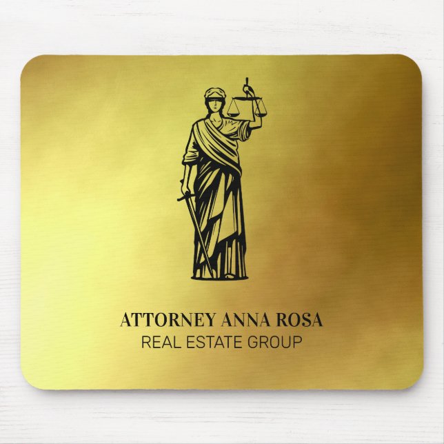 Tapis De Souris *~* Avocat juridique AP15 Procureur Justice Gold B (Devant)