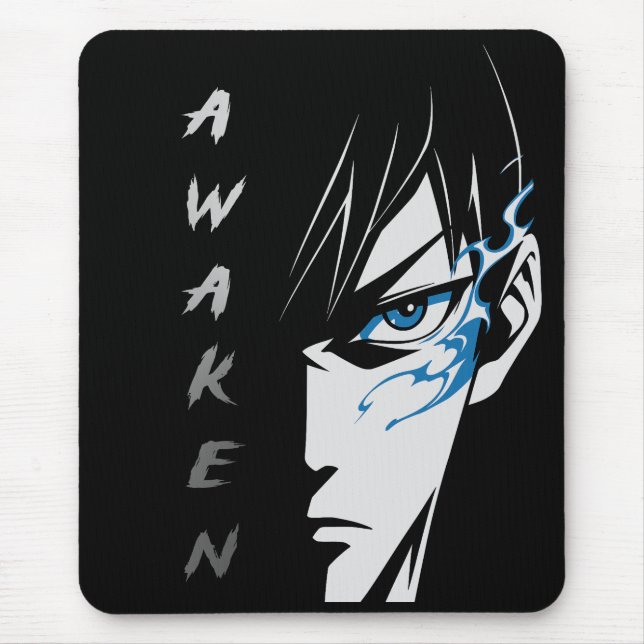 Tapis De Souris AWAKEN - Anime à demi-visage (Devant)