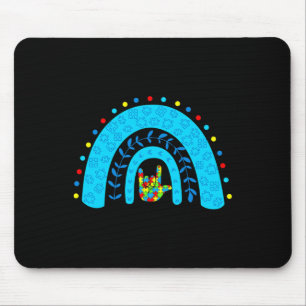 Tapis De Souris Awareness Rainbow Soutien Puzzle Amour Langage des