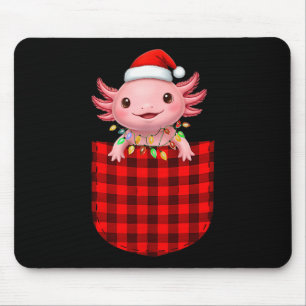 Tapis De Souris Axolotl Buffalo à carreaux rouges Cket Noël drôle