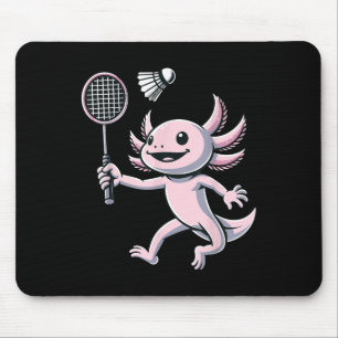 Tapis De Souris Axolotl Jouant au Joueur de Badminton Navette Spor