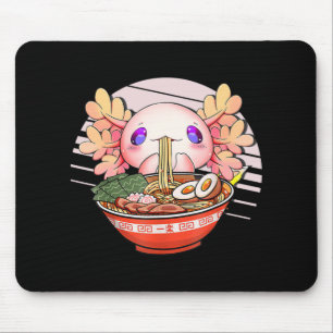 Tapis De Souris Axolotl Ramen nouilles Japonais Kawaii Anime Otaku