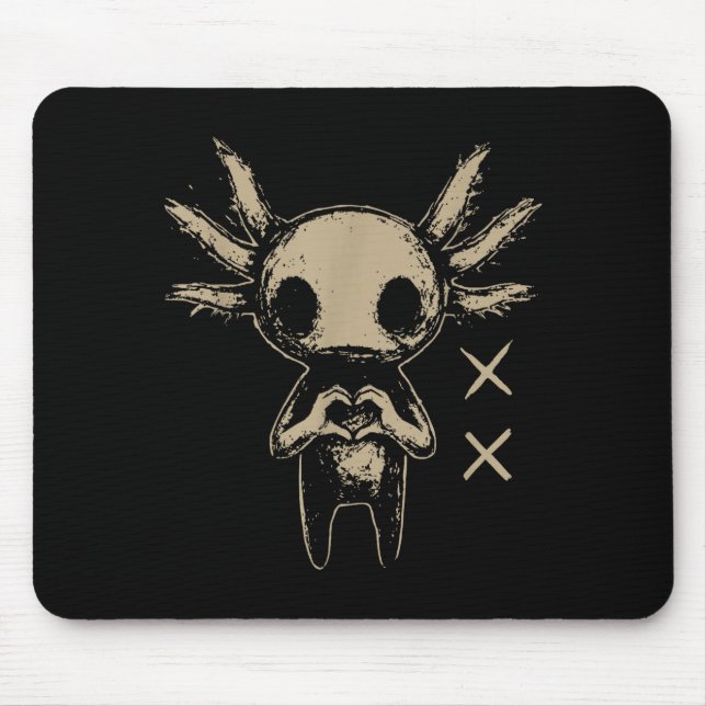 Tapis De Souris Axolotl Still Emo Goth  (Devant)
