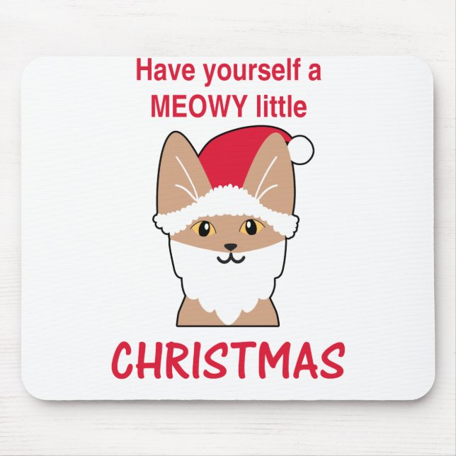 Tapis De Souris Ayez-Vous Un Petit Noël Meowowy (Devant)