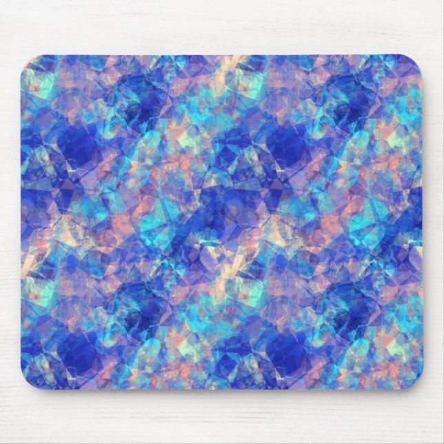 Tapis De Souris Azure Blue Crumpled Texture (Devant)