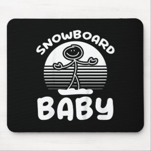 Tapis De Souris Ba De Snowboard Pour Enfants