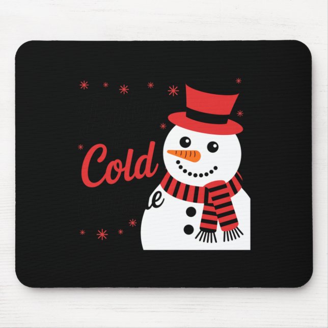 Tapis De Souris Baby It's Cold Outside Retro Christmas Long Sleeve (Devant)
