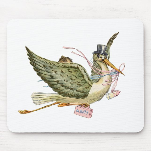 TAPIS DE SOURIS BABY SHOWER STORK (Devant)