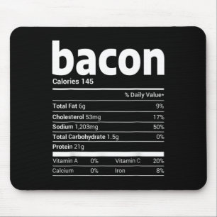 Tapis De Souris bacon Nutrition Facts Family Matching Christmas Co
