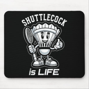 Tapis De Souris Badminton Forever Cartoon Shuttle Et Racket Graphe