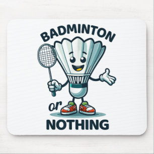 Tapis De Souris Badminton Forever Cartoon Shuttle Et Racket Graphe