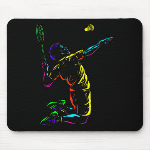 Tapis De Souris Badminton Graphic Badminton Player Navette Sports