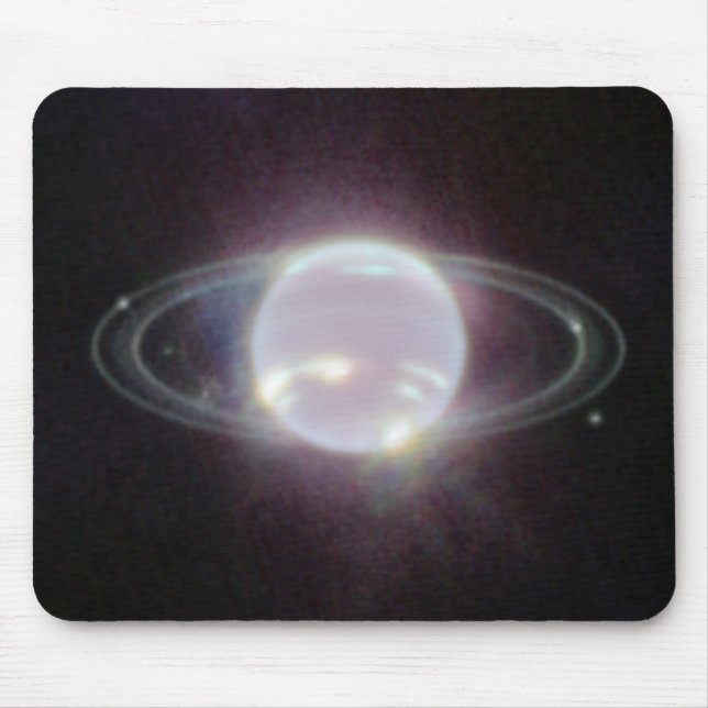 Tapis De Souris Bagues JWST de la planète Neptune (Devant)