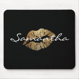 Tapis De Souris Baiser d'or de parties scintillantes de Faux