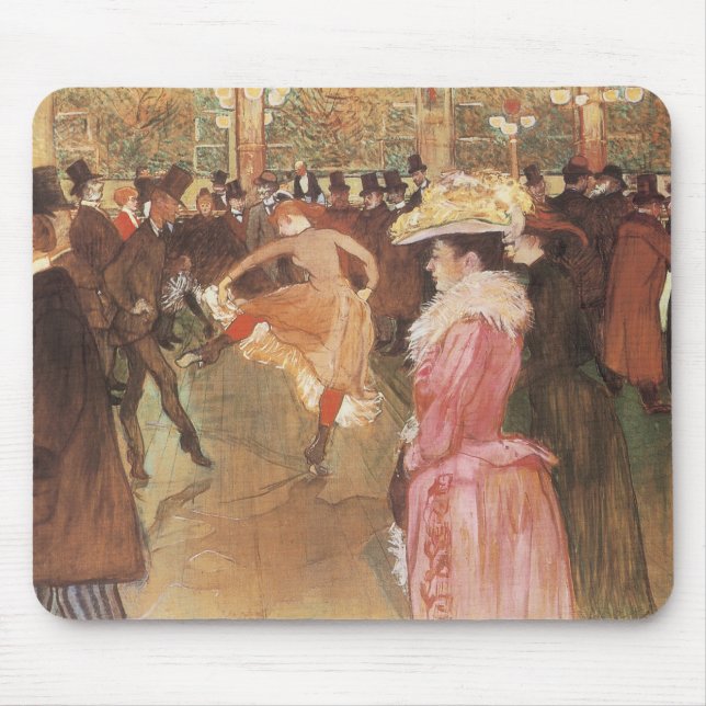 Tapis De Souris Bal à la discothèque par Toulouse Lautrec (Devant)