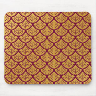 Tapis De Souris Balances de sirène Art déco - Magenta