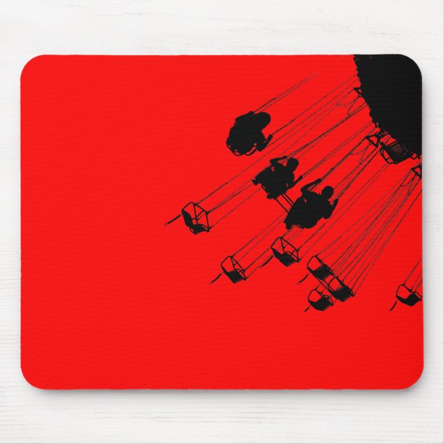 Tapis De Souris Balançoires et ronds-points - Rouge (Devant)