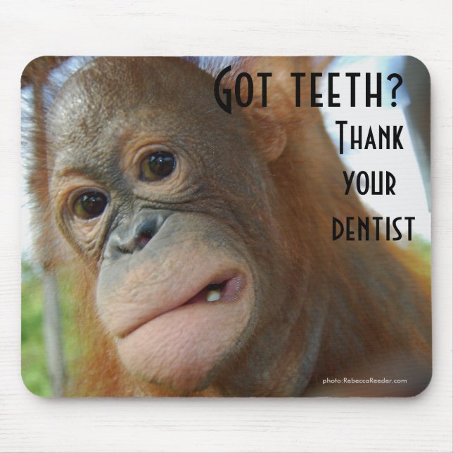 Tapis De Souris Balayez votre humour de dentiste de dents (Devant)