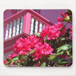 Tapis De Souris Balcon de printemps rose - Vignoble de Martha