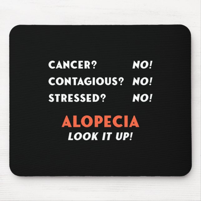 Tapis De Souris Bald Balding Alopecia Areata Perte de cheveux Prob (Devant)