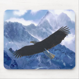 Tapis De Souris BALD EAGLE & Montagnes Wilderness Mousepad
