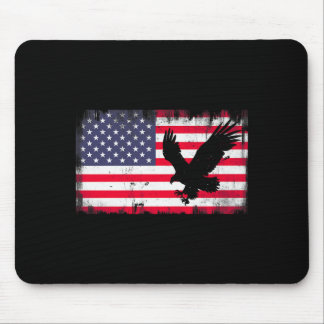 Tapis De Souris Bald Eagle Usa Flag Patriotic Fourth Of July Dom