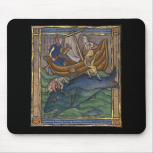 Tapis De Souris Baleine bestiaire médiévale c. 1270