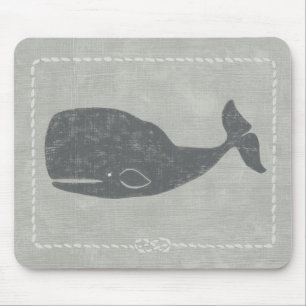 Tapis De Souris Baleine grise nautique