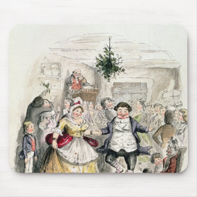 Tapis De Souris Ball de M. Fezziwig's, 'd'un Christmas Carol (Devant)