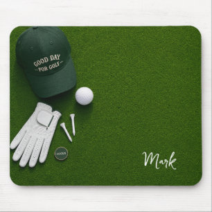 Tapis De Souris Balle de golf sur le green prête à être jouée