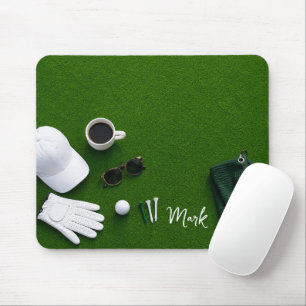 Tapis De Souris Balle de golf sur le green prête à être jouée
