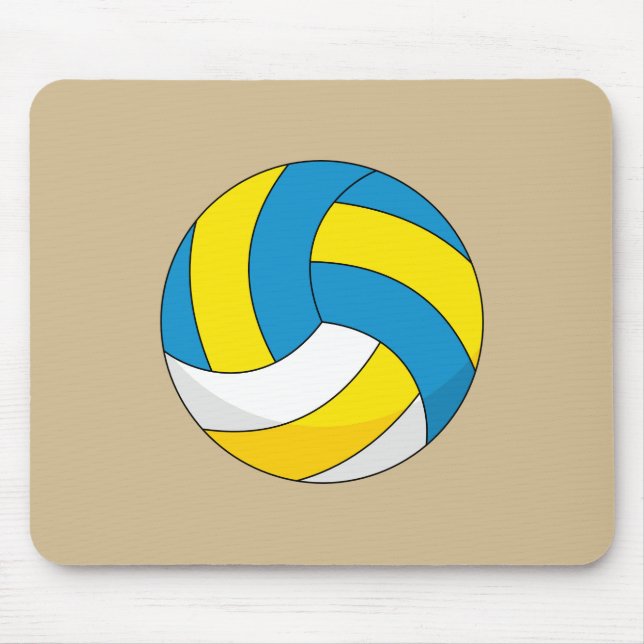 Tapis De Souris Balle de volley-ball en dessin (Devant)