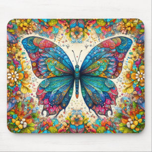 Tapis De Souris Ballet arc-en-ciel d'un papillon