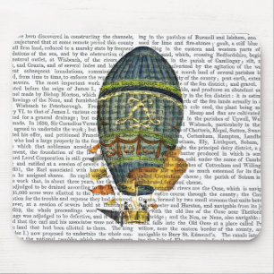 Tapis De Souris Ballon à air chaud cylindrique bleu