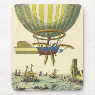 Tapis De Souris Ballon à air chaud de science-fiction Steampunk vi