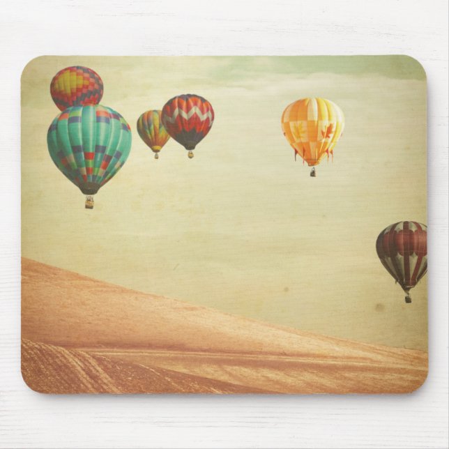 Tapis De Souris Ballons à air chauds dans le ciel (Devant)