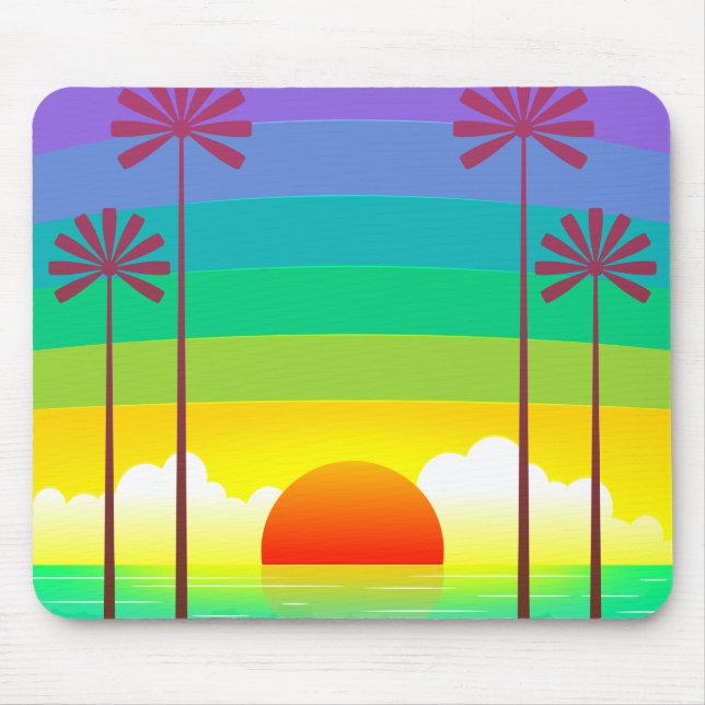 Tapis De Souris Balnéaire Sunset Mousepad (Devant)
