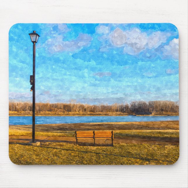 Tapis De Souris Banc de la rivière Missouri Painty (Devant)